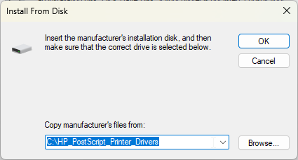 Provide path to the drivers